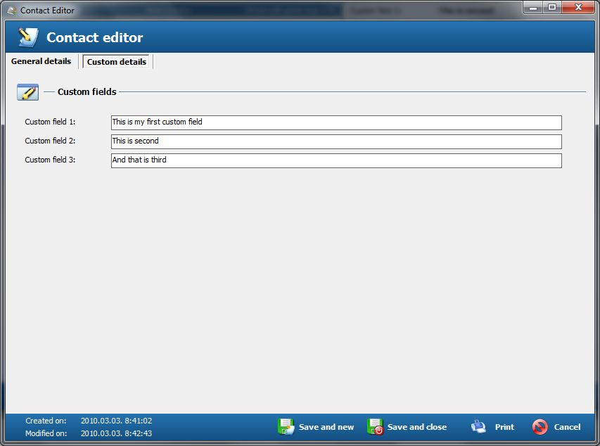 screenshot of Free Address Book